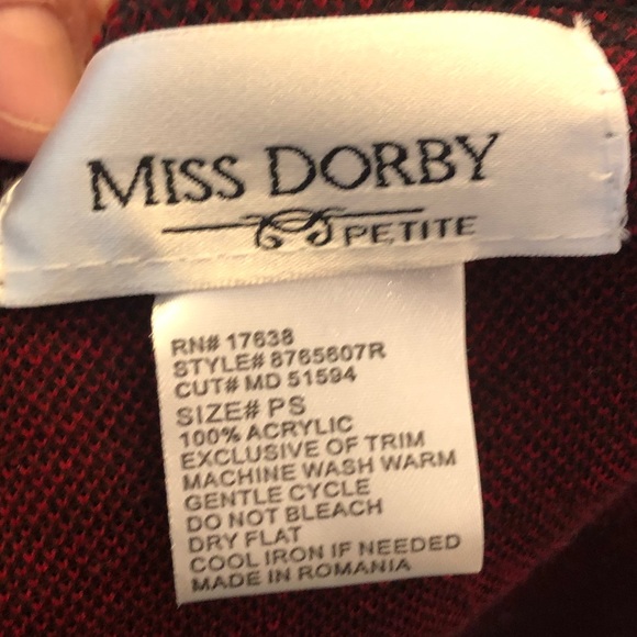 Miss Dorby Black Blazer Large Red Roses size Petite Small - Picture 9 of 10